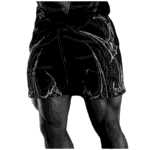Skeletal Embroidered Bodybuilding Mesh Shorts VOID BLACK.png
