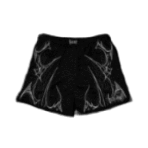 Skeletal Embroidered Bodybuilding Mesh Shorts VOID BLACK vf.png