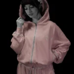 Womens Faerie Zip up Hoodie BLUSHVEIL PINK.webp
