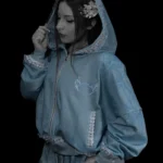 Womens Faerie Zip up Hoodie EVERMORE BLUE.webp